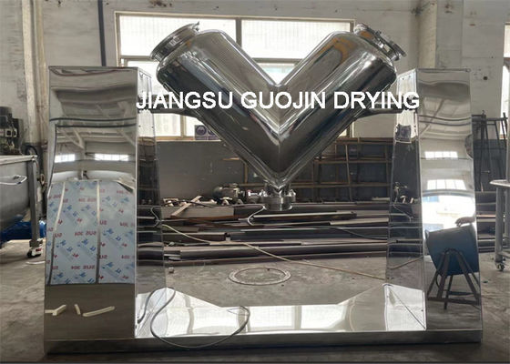 1600kg Loading Weight Double Jacket Chemical Machinery V Mixer