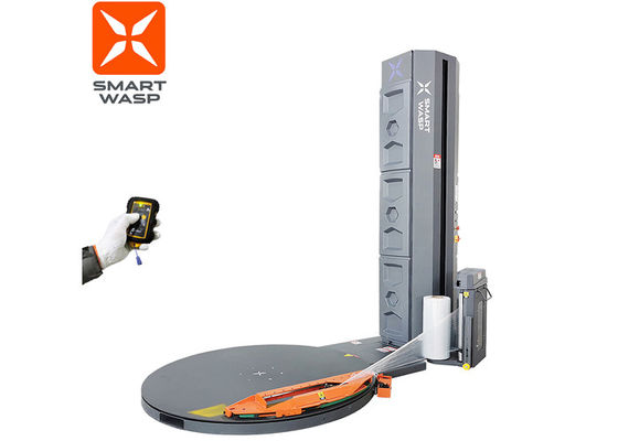 Automatic Pallet Wrapping Machine With Cut Clamp Film Remote Control System