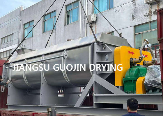 Continuous Paddle Vacuum Drying Machine 1.85m3 Volume For Soybean Meal