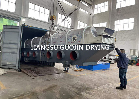 Continuous Rice Bran Drying Fluid Bed Equipment 7.5M Length Food Industry