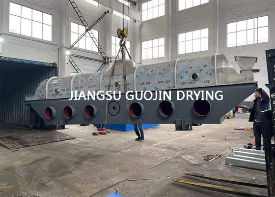 Continuous Rice Bran Drying Fluid Bed Equipment 7.5M Length Food Industry