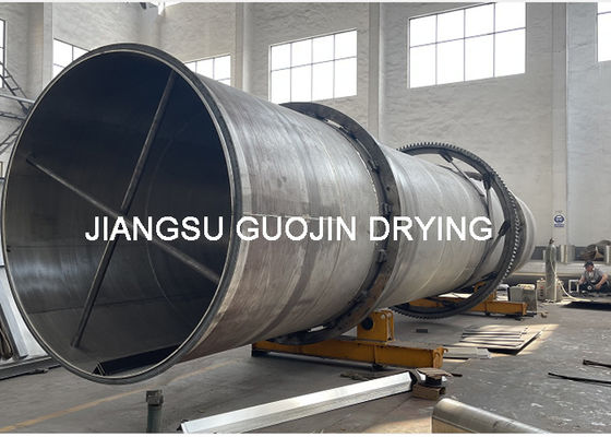 20M Length Rotary Drum Dryer 1000kg/H Treated Amount For Ore Drying