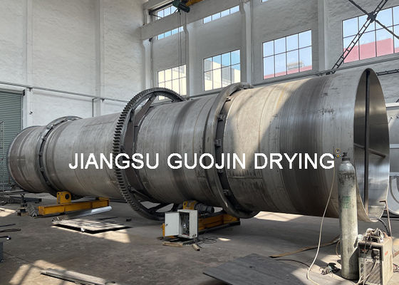 20M Length Rotary Drum Dryer 1000kg/H Treated Amount For Ore Drying