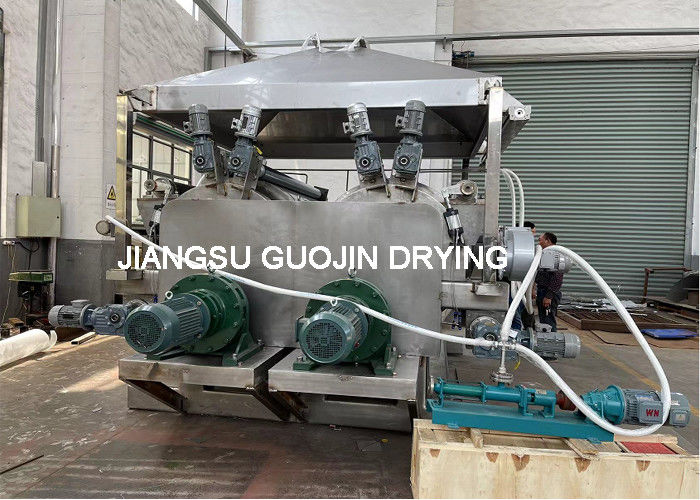 Foodstuff Double Drum Dryer 100-200 kg/h For Instant Baby Food Flake
