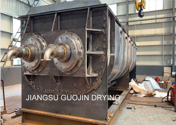 Thermal Oil Indirect Heating Vacuum Paddle Dryer Equipment For Sludge